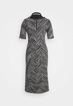 DRESS - Jerseykjole - black/white