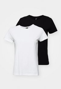 PCAMIRA TEE 2 PACK - Basic T-shirt - white/black