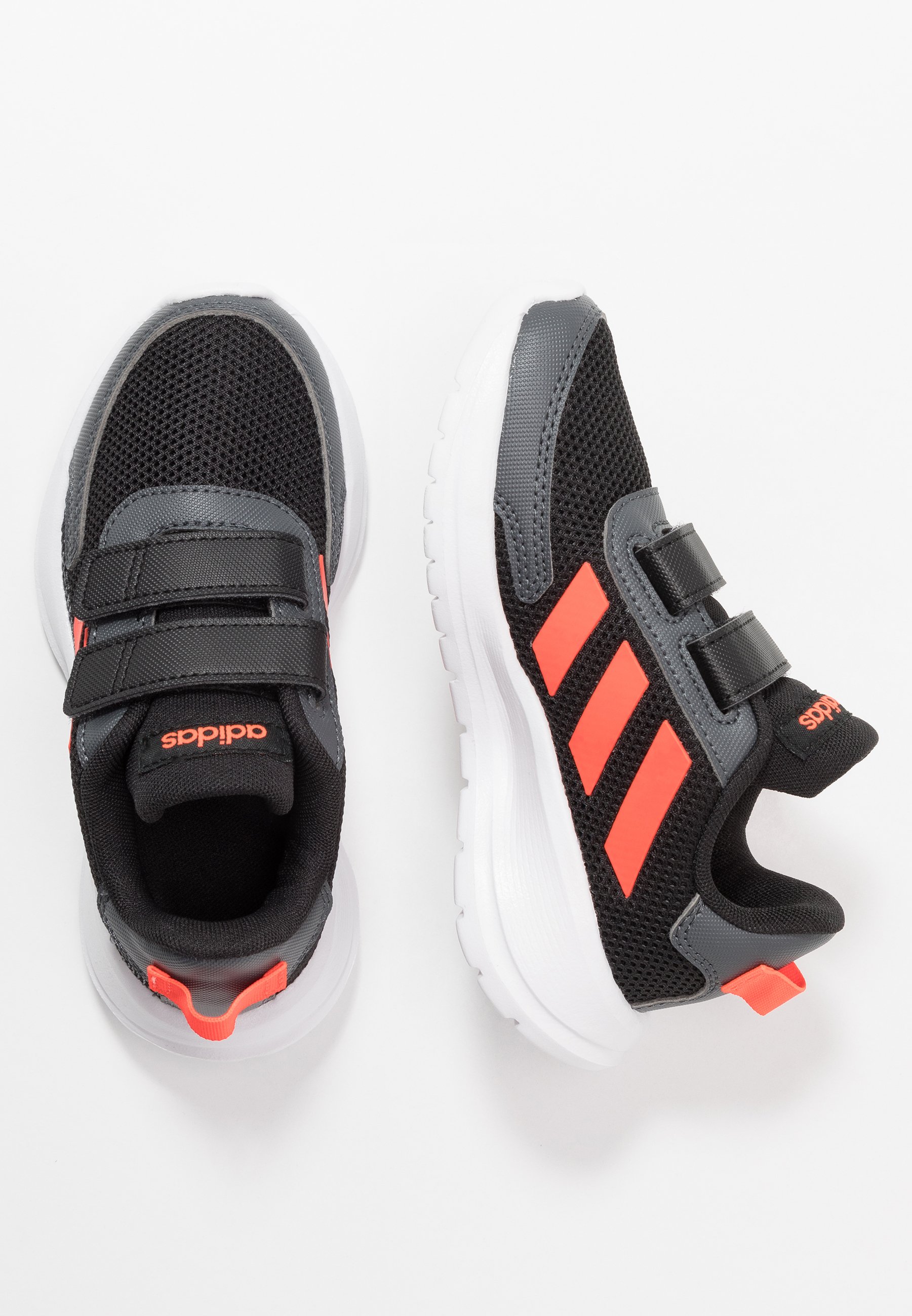adidas Performance TENSAUR RUN UNISEX - Laufschuh Neutral - core  black/solar red/grey six/schwarz - Zalando.de