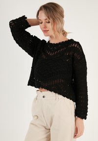 LELA REGULAR FIT - Pulóver - black