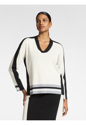 COLOR BLOCK - Pullover - bianco