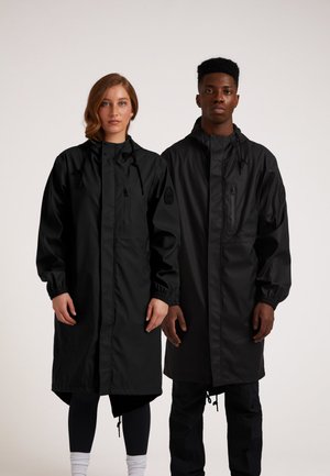 ELEMENTS LONGLINE HOODED RAINCOAT - Parka - BLACK