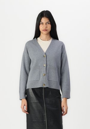 SLFKAMMA BUTTON - Kardigan - medium grey melange