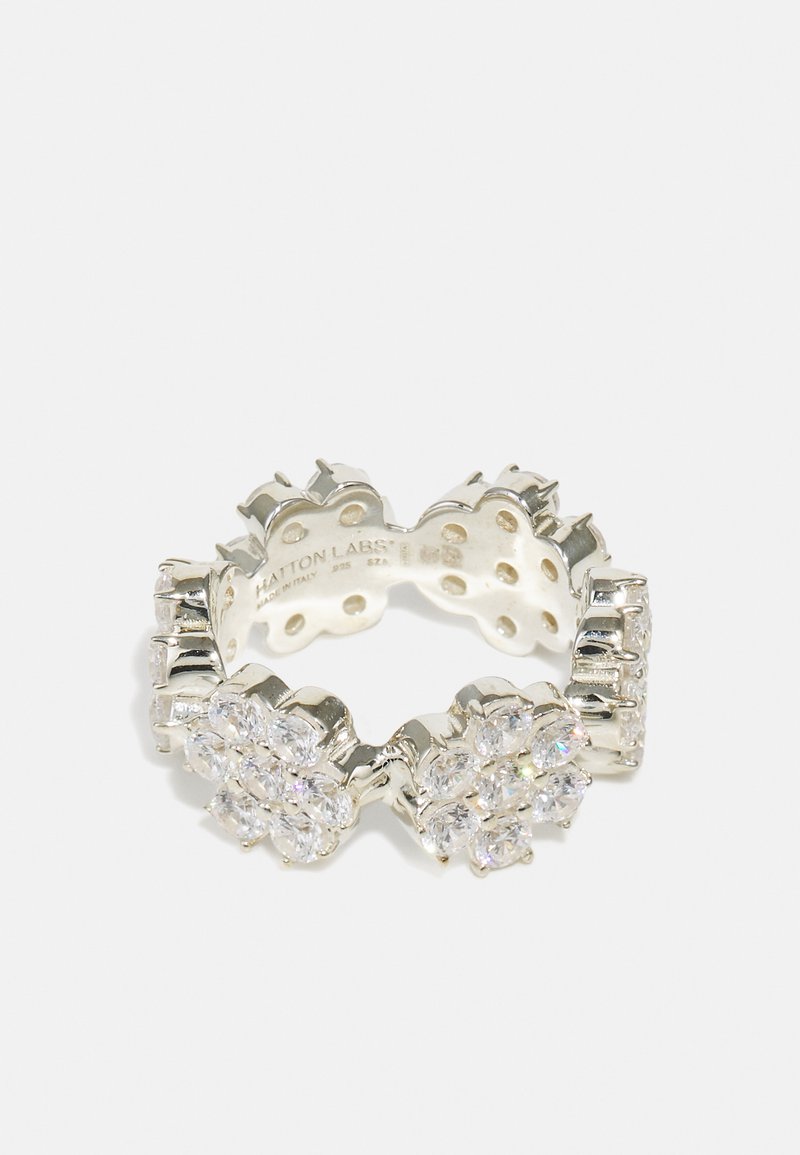 Hatton Labs BOUQUET UNISEX - Inel - silver coloured/white
