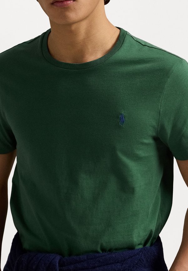 CUSTOM SLIM FIT JERSEY CREWNECK T-SHIRT - Basic T-shirt - washed forest3