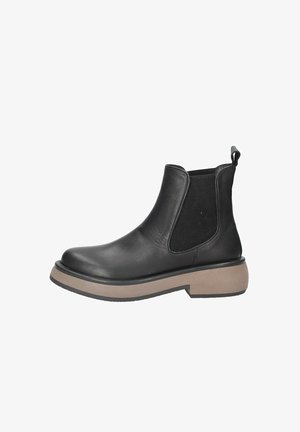 Stivaletto Tronchetto alto donna pelle nero con tacco largo 15 e Stivaletto Tronchetto alto donna pelle nero con tacco largo 15 e