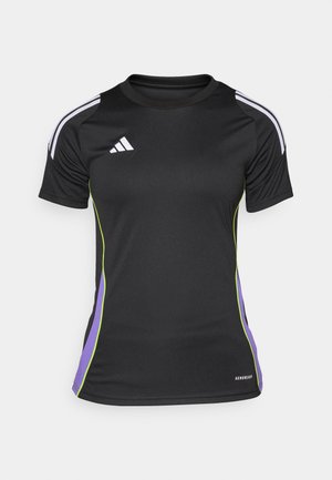 adidas Performance TIRO24 WOMEN - Sports T-shirt - black/purple rush