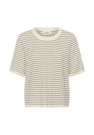 Soaked in Luxury, SLSPINA SHORT SLEEVE - T-shirt imprimé - turtledove w black stripe