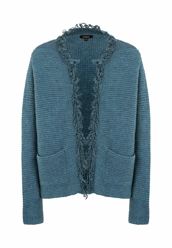 WITH FRINGES - Strickjacke - blau