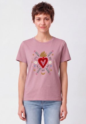 watapparel, LOVE AND FLEX - T-Shirt print - lilac dream