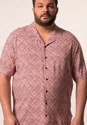 Men Plus, VISCOSE SHIRT, SHORT SLEEVE, CUBA COLLAR, CUBA FIT, UP TO 8 XL - Chemise - copper brown