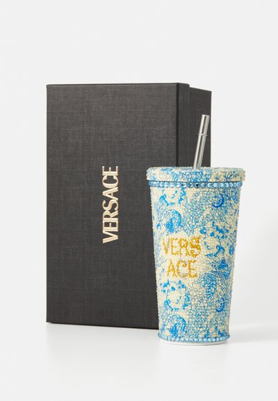 Versace DECORATIVE ITEMS UNDERWATER BAROCCO BICOLOR ALLOVER - Thermal flask - eggshell/blue