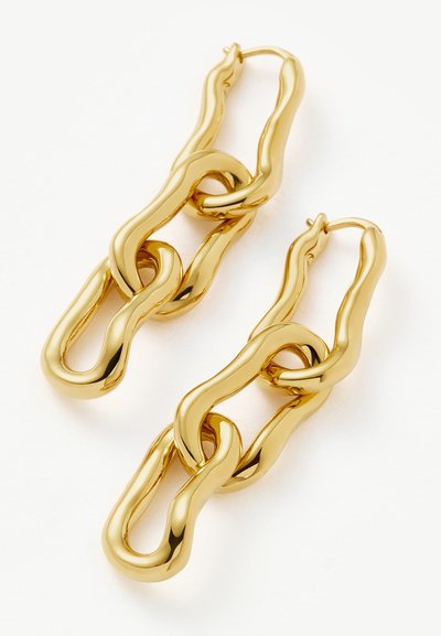 Missoma MOLTEN OVATE TRIPLE LINK DROP - Korvakorut - gold-coloured