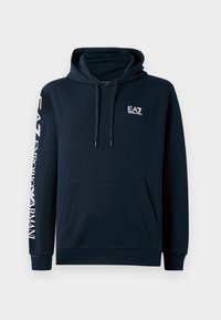 TRAIN LOGO SERIES HOODIE EXTENDED - Luvtröja - armani blue/white
