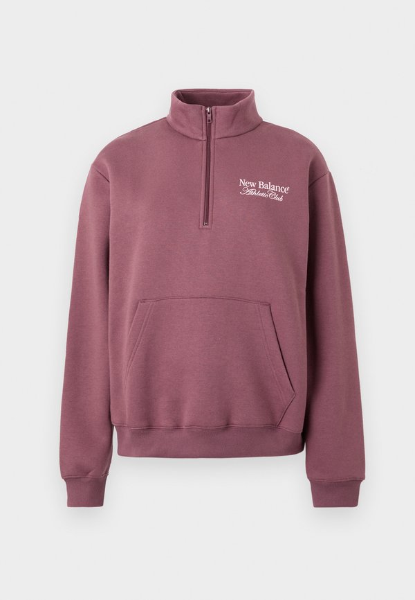 LINEAR GRAPHIC HALF ZIP - Sweatshirt - faded plum4