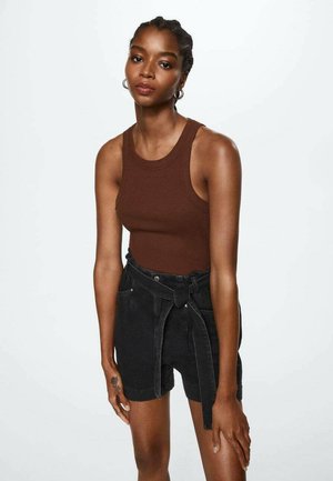 ARES - Denim shorts - black denim