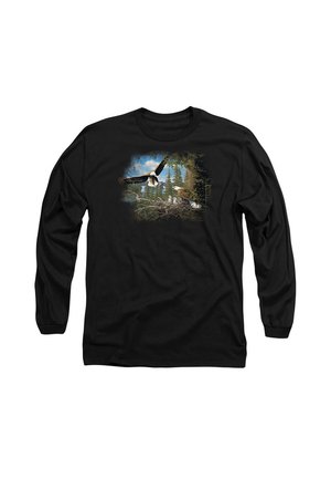 WILDLIFE SPRING BALD EAGLES - Long sleeved top - black