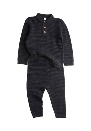 TEXTURED SET - Stickad tröja - navy