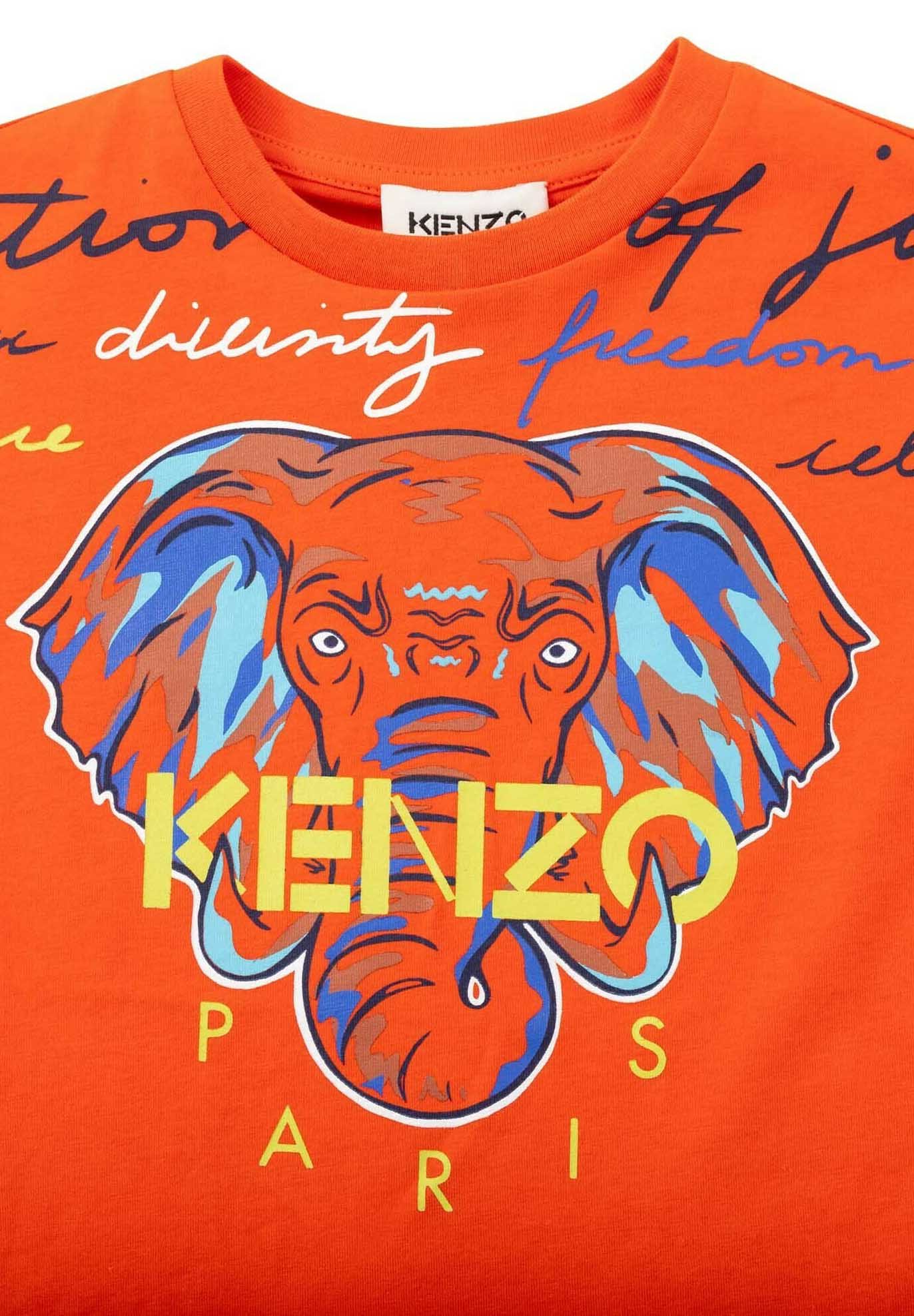 KENZO kids MANCHES COURTES - T-shirt print - chile red/oranje - Zalando.nl