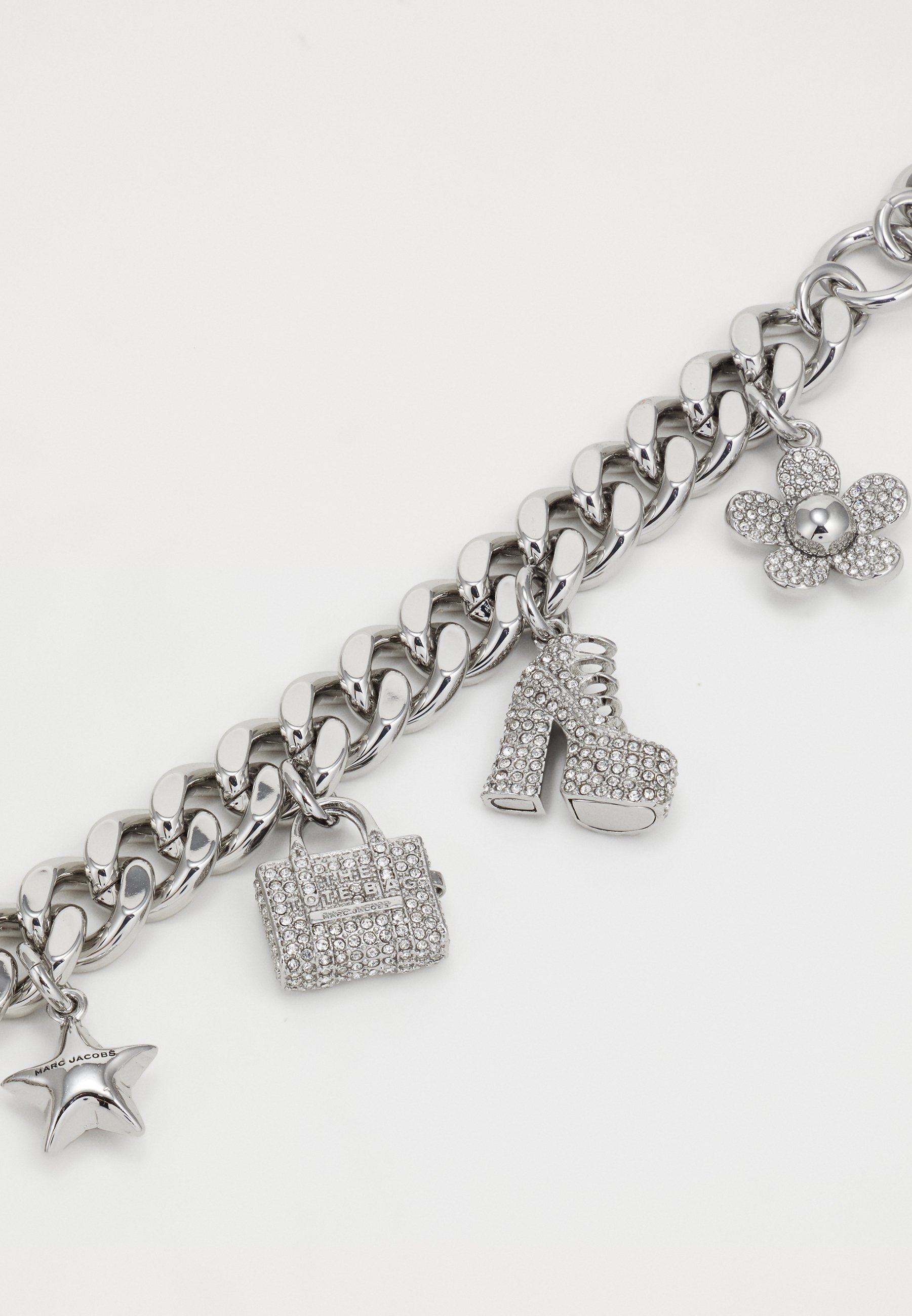 MARC JACOBS MINI ICON PAVE CHARM BRACELET - Armband - silver