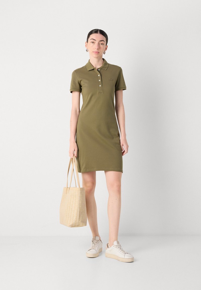 Lacoste POLO DRESS - Day dress - olive - Zalando