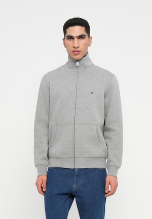 ESSENTIAL STAND COLLAR - Sweatjacke - medium grey heather