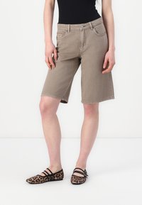 ONLY ONLSILLA LONG - Džinsiniai šortai - taupe gray