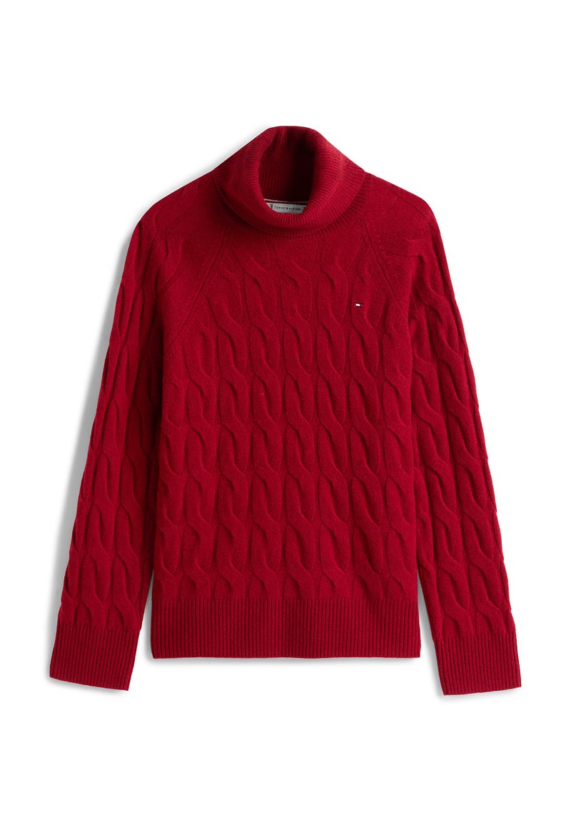 Tommy Hilfiger SOFT CABLE ROLL - Trui - regatta red/rood - Zalando.nl