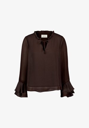 Cartoon, CARTOON MIT VOLANT SCHLUPFBLUSE - Blouse - dunkelbraun