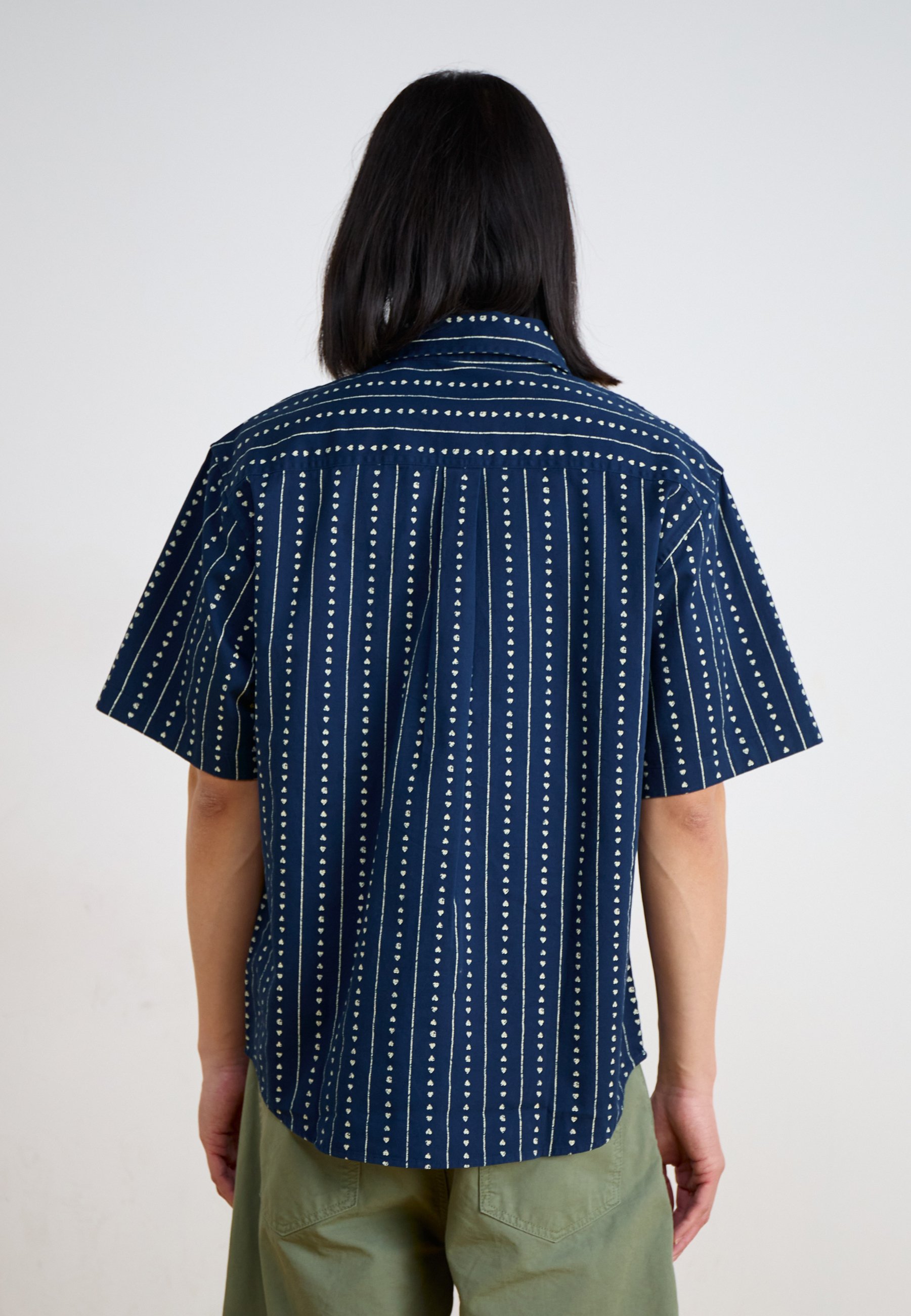Carhartt WIP　SHORT-SLEEVE DREWE SHIRTS Carhartt WIP DREWE - Shirt - ink/natural/blue - Zalando.co.uk