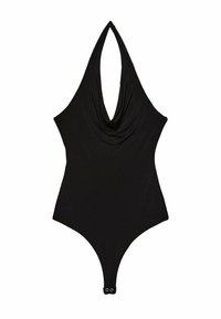 DRAPED HALTER - Toppi - black