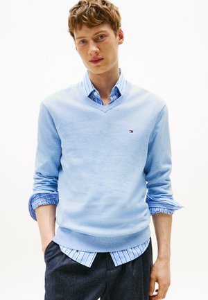ESSENTIAL V NECK - Trui - vessel blue heather
