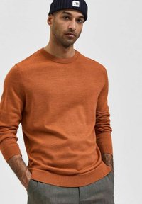 Selected Homme SLHTOWN MAX CREW NECK B NOOS - Maglione - bombay brown