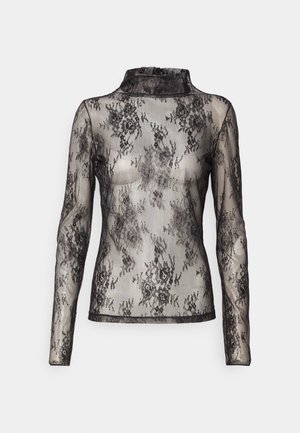 TRAMINER  - Long sleeved top - nero/canna fucile