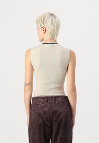 Abercrombie & Fitch LUXELOFT BARE BODYSUIT  - Top - taupe grey/black beauty