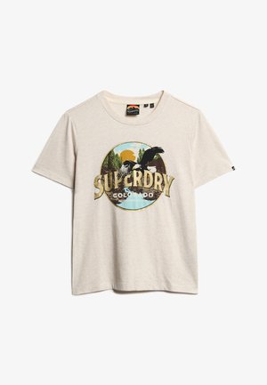 Superdry & Co, TRAVEL SOUVENIR, beżowy