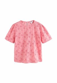 Next - REGULAR FIT-TEXTURED FLORAL CORNELLI EMBROIDERED SHORT SLEEVE - Blouse - blush pink Thumbnail Image 1