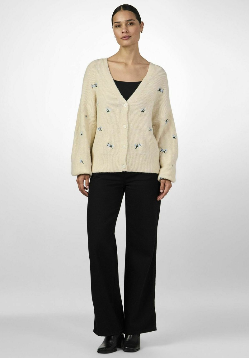 YAS YASFLEUR CARDIGAN - Strickjacke - birch