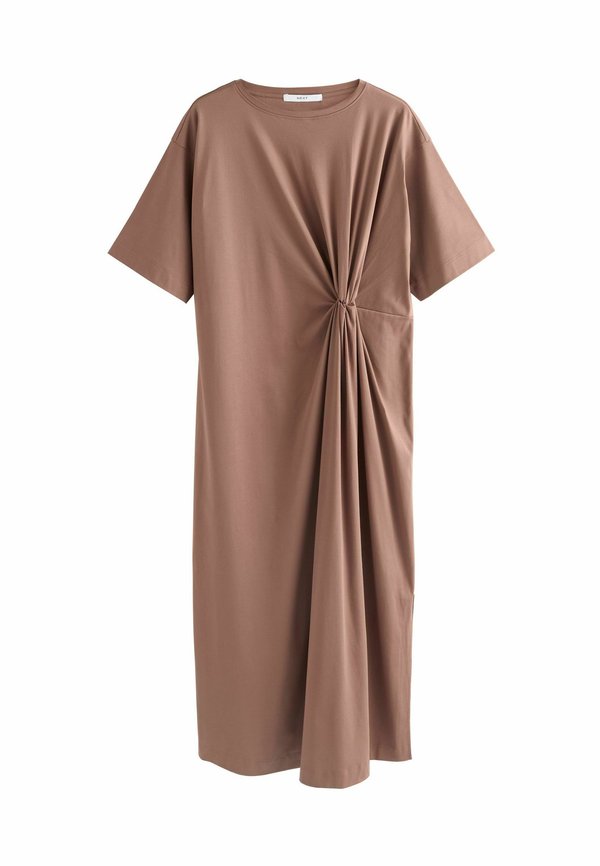 SHORT SLEEVE TWIST MIDI - Jerseykleid