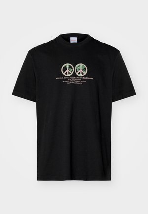BLUEMARBLE PEACE CORPS  - T-shirts med print - jet black/matchstick red
