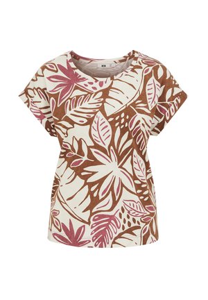 WE Fashion, Nyomott mintás póló - light brown