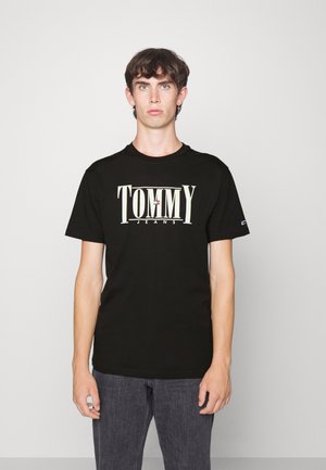 ESSENTIAL SERIF TEE - Print T-shirt - black