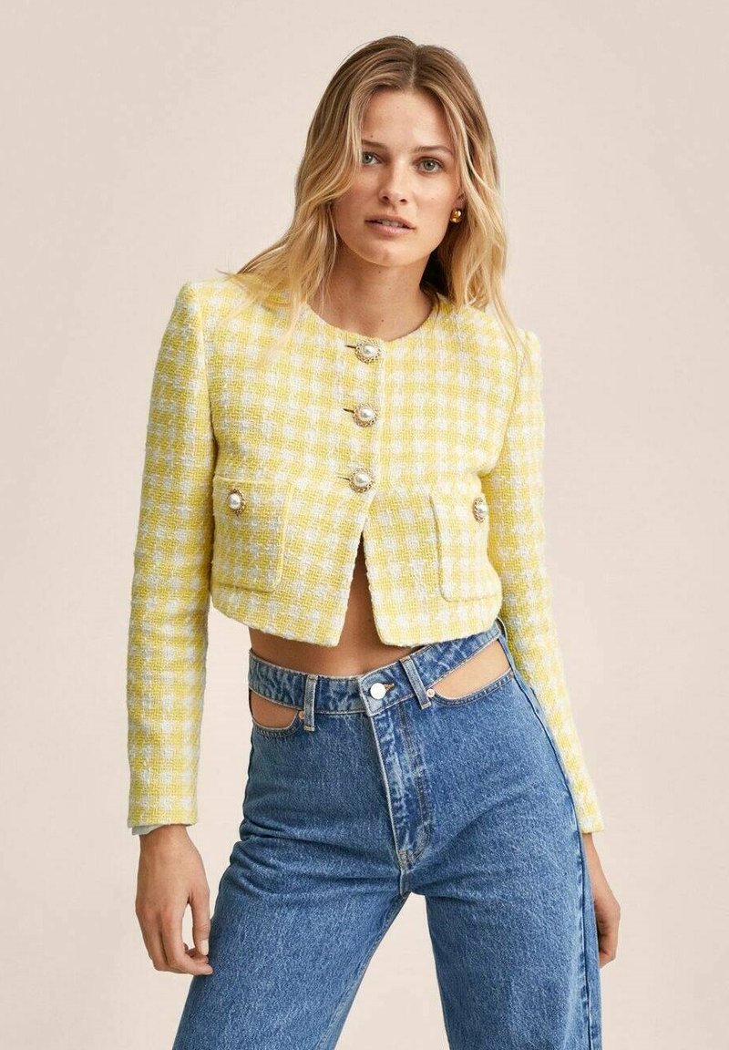 Damen Strickjacken | Mango LUCIA Blazer pastelgul/hellgelb - XC05340 Damen Strickjacken | Mango LUCIA Blazer pastelgul/hellgelb - XC05340