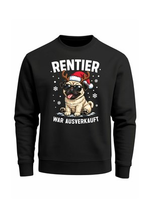 MIT WEIHNACHTEN - Sweatshirt - mops schwarz