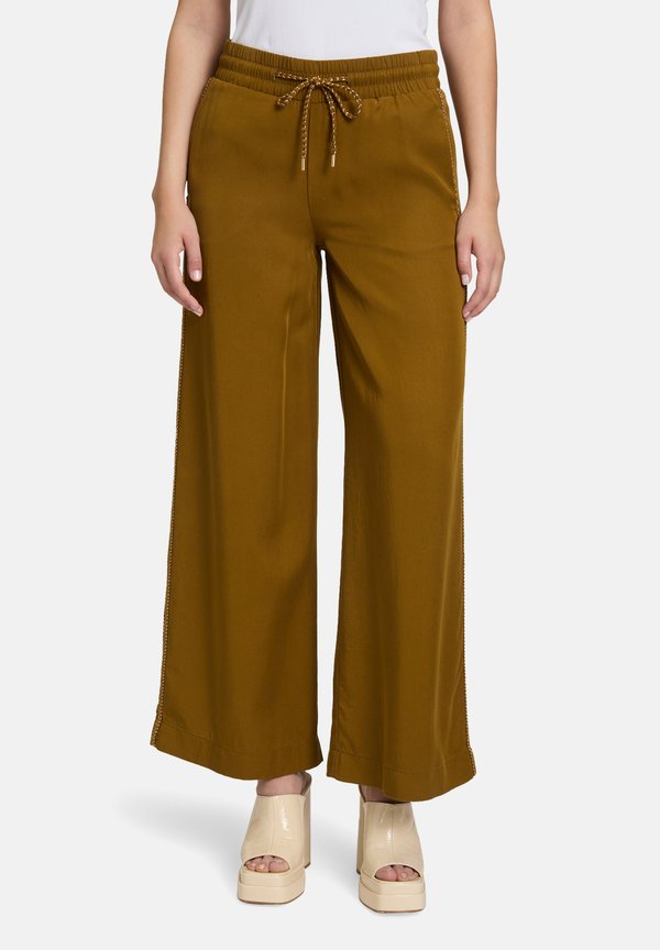 MIT TUNNELZUG - Stoffhose - breen