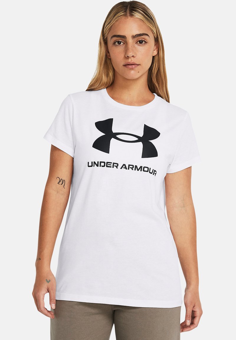 Under Armour RIVAL LOGO - Sportiniai marškinėliai trumpomis rankovėmis - white