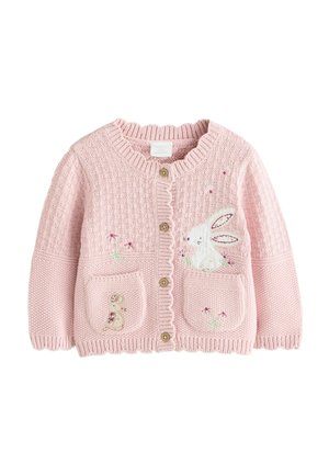 Next, Strickjacke - pink embroidered bunny