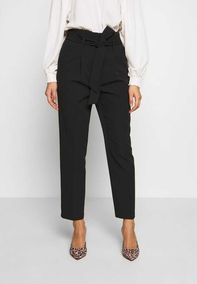 MILLIER STITCH BELT TROUSER - Pantalon classique - black