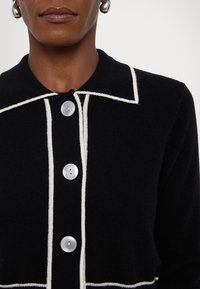 KNITID CONTRAST JACKET - Kofta - black/white