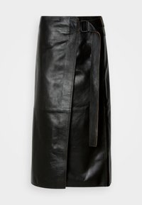CONTRAST WRAP SKIRT - Φούστα παρεό - black
